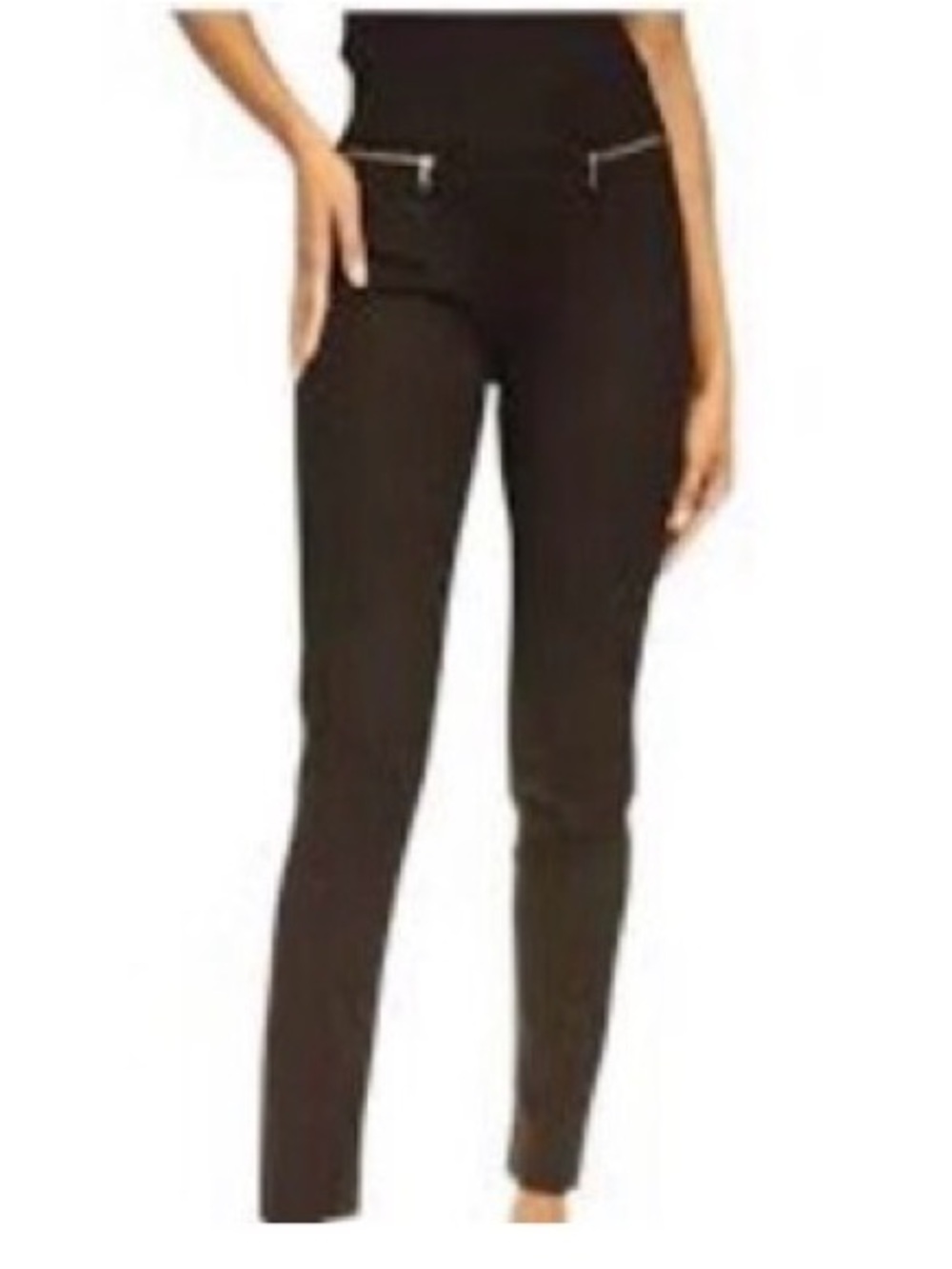 INC International Concepts Women's Pull-On Pants with Gold Zipper Accents 12